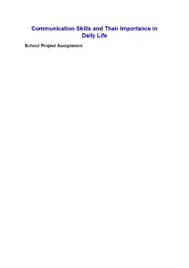 Communication Skills Project