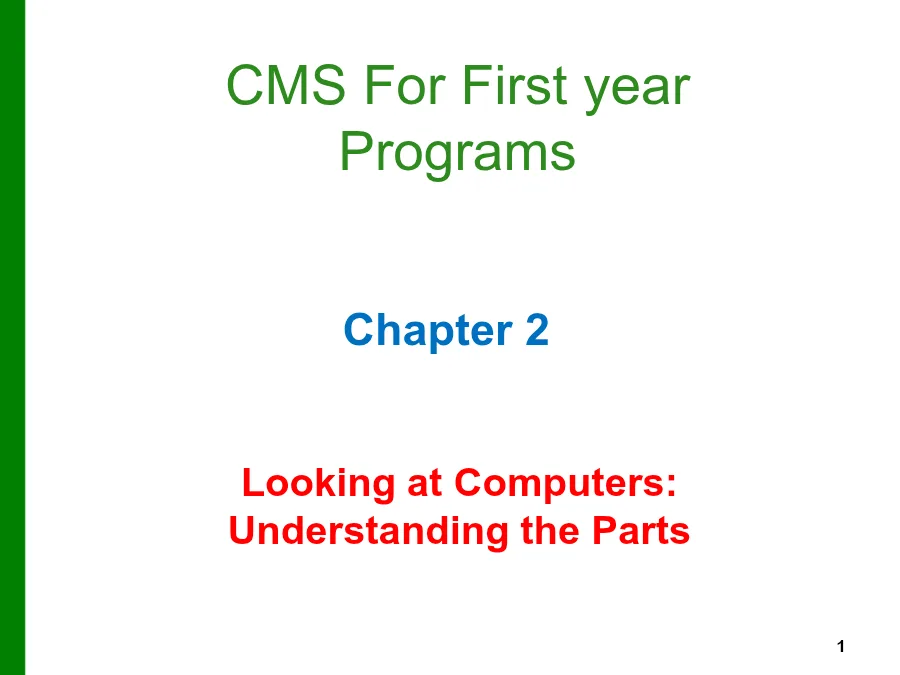 Computer Parts - Chapter 2b Updated