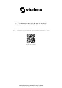 Cours de Contentieux Administratif