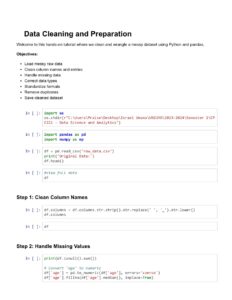 Data Cleaning Tutorial: A Comprehensive Guide