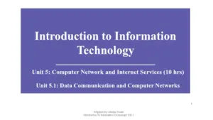 Data Communication and Computer Networks – Unit 5.1