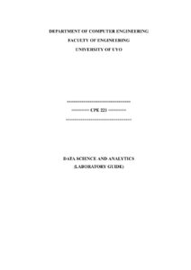 Data Science and Analytics Laboratory Guide