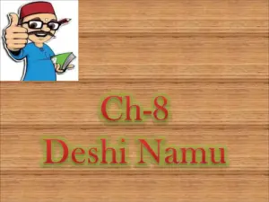 Deshi Nama System Overview and Characteristics