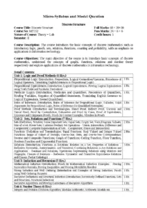 Discrete Structure BIT152 – Course Syllabus and Model Questions