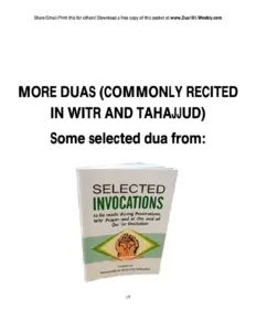 Duas for Qunoot: Selected Invocations for Prayer
