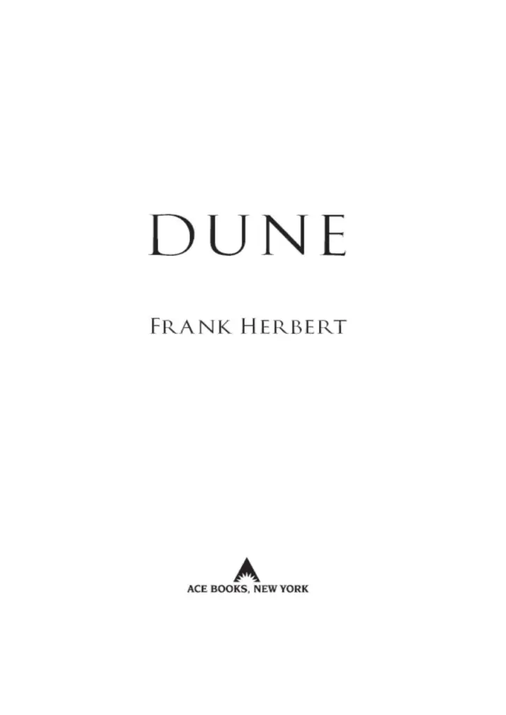 Dune by Frank Herbert - Book 1