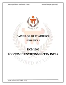 Economic Environment in India – Unit 6: An Introduction to NITI Aayog