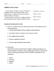 El Colegio Glenview Answer Key