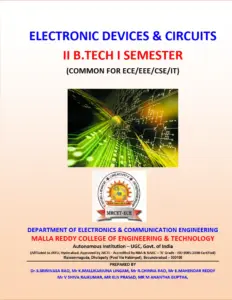 Electronic Devices and Circuits – II B.Tech I Semester