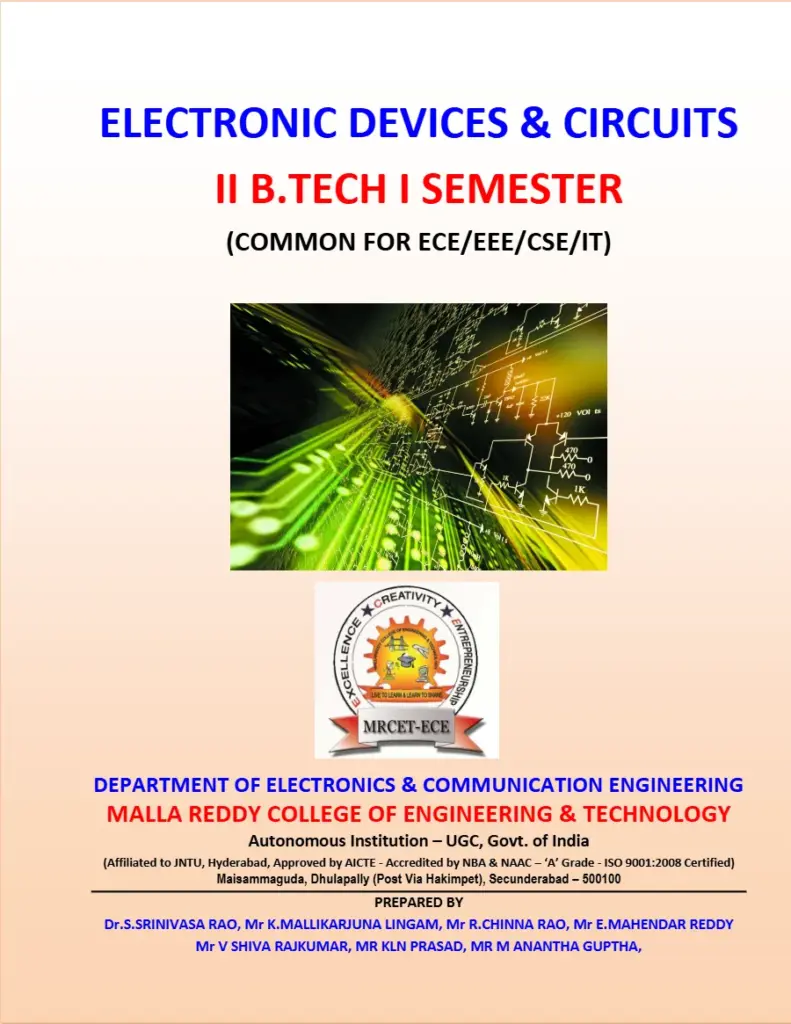 Electronic Devices and Circuits - II B.Tech I Semester