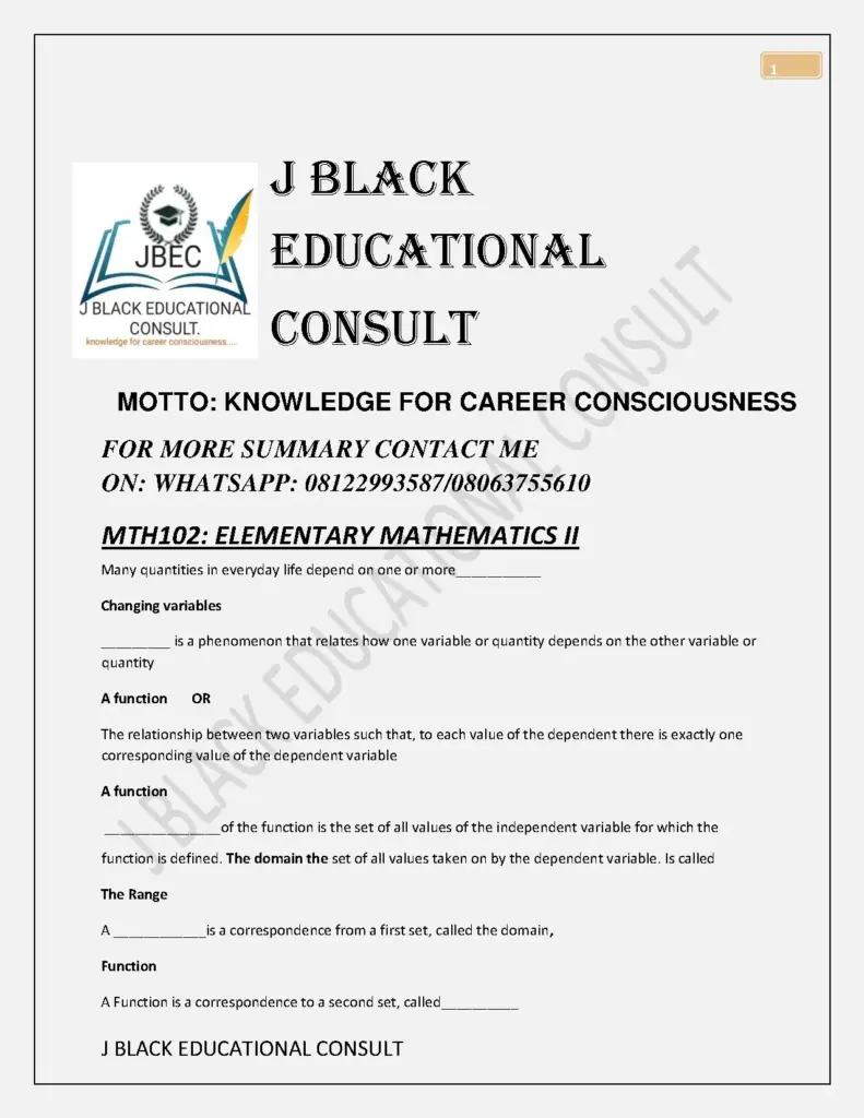 Elementary Mathematics II