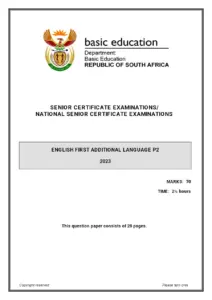 English First Additional Language Paper 2 – May June 2023