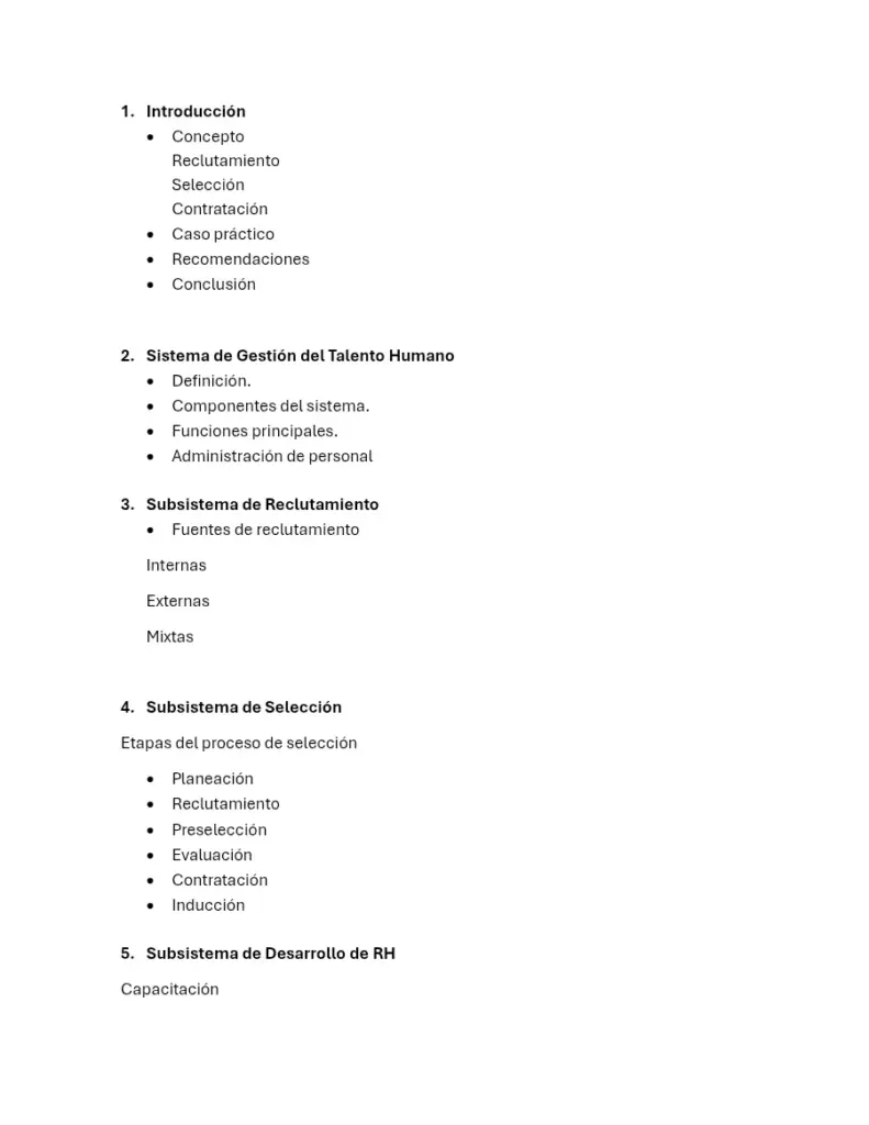 Estructura de Sistema y Subsistema