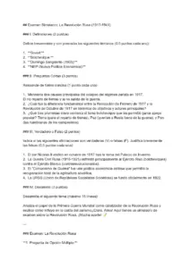 Examen Simulacro: La Revolución Rusa (1917-1941)