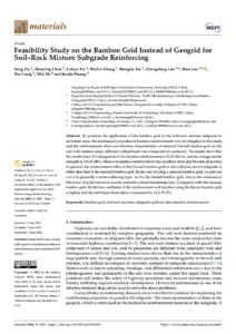 Feasibility Study on the Bamboo Grid Instead of Geogrid for Soil–Rock Mixture Subgrade Reinforcing