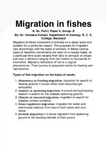 Fish Migration Notes