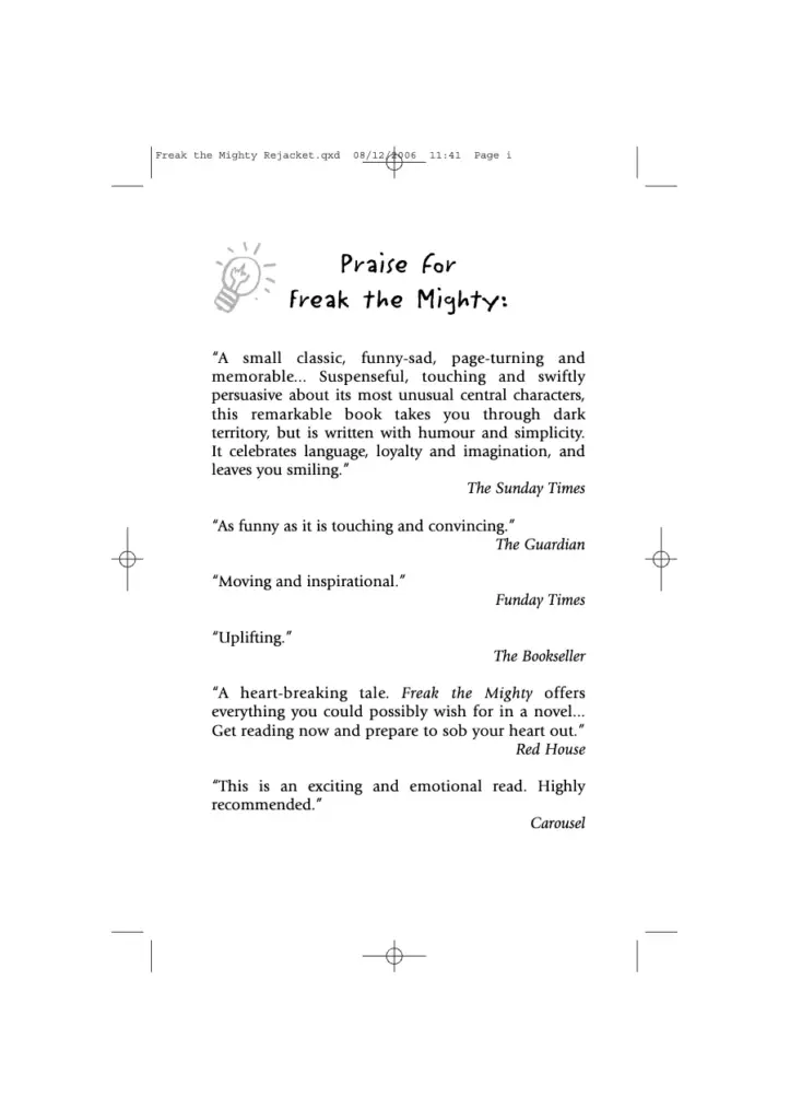 Freak the Mighty: A Novel
