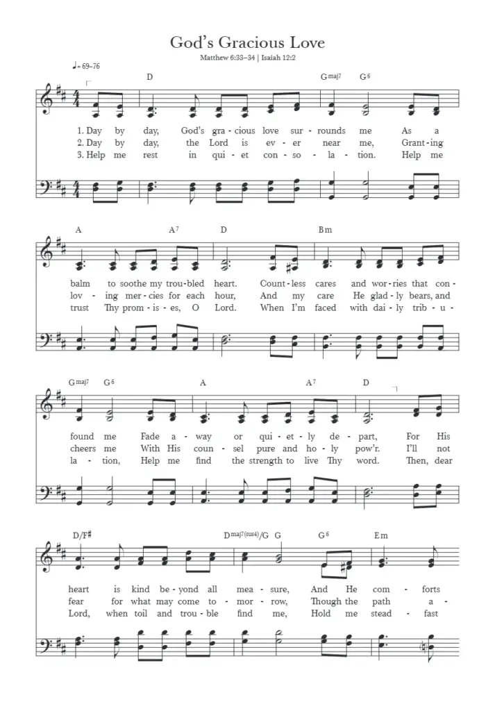 God’s Gracious Love: Themes of Faith and Trust