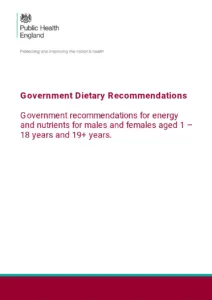 Government Dietary Recommendations for Energy and Nutrients