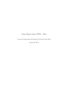 Grad School Gyan CS IT 2018