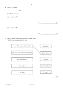 Grade 7 Mathematics Practice Questions and Answers