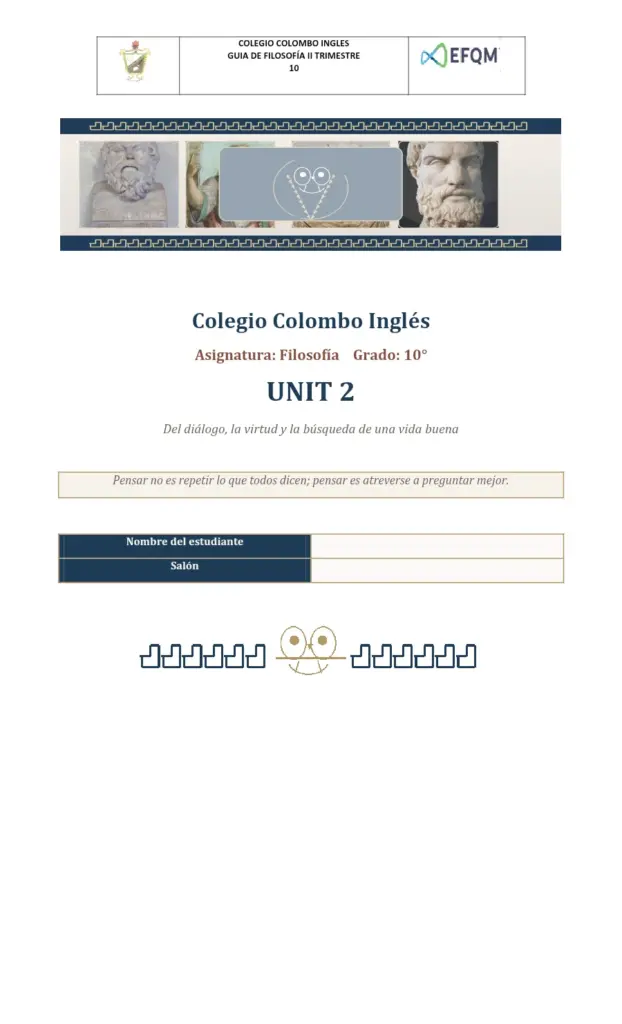 Guía de Filosofía 10 - 2 Trimestre