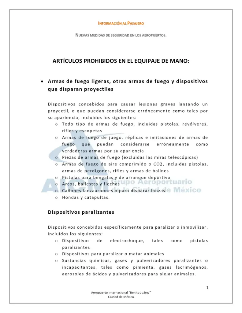 Guía de Medidas de Seguridad en Aeropuertos 2023