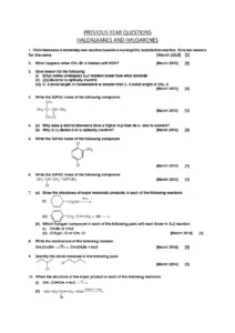 Haloalkanes and Haloarenes Previous Year Questions