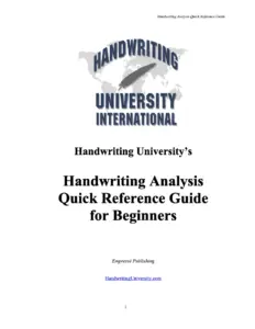 Handwriting Analysis Quick Reference Guide for Beginners
