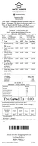Happy Homes Invoice – Order No. ORD405453