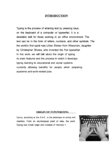 History and Benefits of Typing Skills