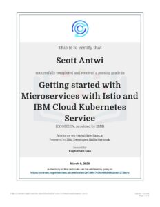 IBM CO0301EN Certificate