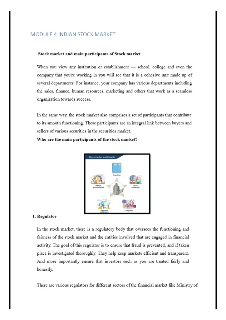 Indian Stock Market - Module 4 Overview
