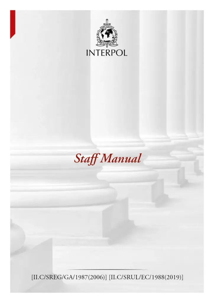 Interpol Staff Manual 2019
