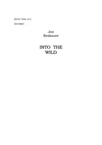 Into The Wild by Jon Krakauer