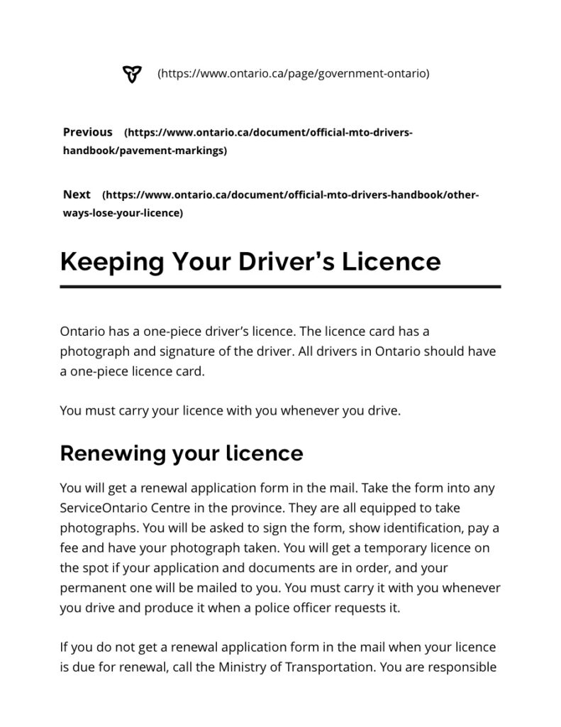 Keeping Your Driver’s Licence