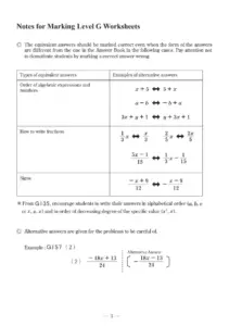 Kumon Level G Answers Notes