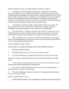 Language Education in Nigeria: Policies and Practices