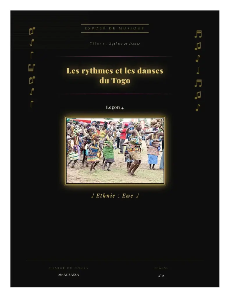 Les rythmes et les danses du Togo - Ethnie Ewe