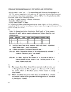 Light Reflection and Refraction Questions and Answers
