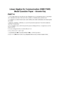 Linear Algebra Model QP Answers