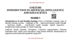 M1 INTRODUCTION TO AI EC DEPARTMENT