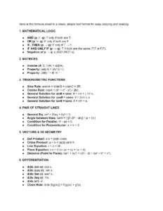 Mathematical Logic, Matrices, and Trigonometric Functions