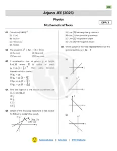 Mathematical Tools DPP 03 – Arjuna JEE 2025