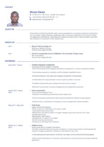 Modern Anaesthesia CV