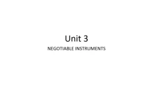 Negotiable Instruments: Definition and Characteristics