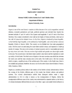 Nigeria Under Colonial Rule – Module 2