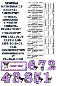 Notebook Label for Student Organization and Study