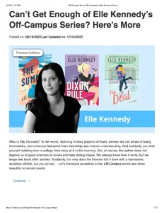Off-Campus Series: Elle Kennedy’s Best Romance Reads