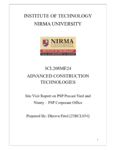 PSP Precast Yard Site Visit Report